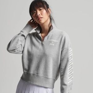 BRAND NEW women superdry sport half zip sweater size US 10